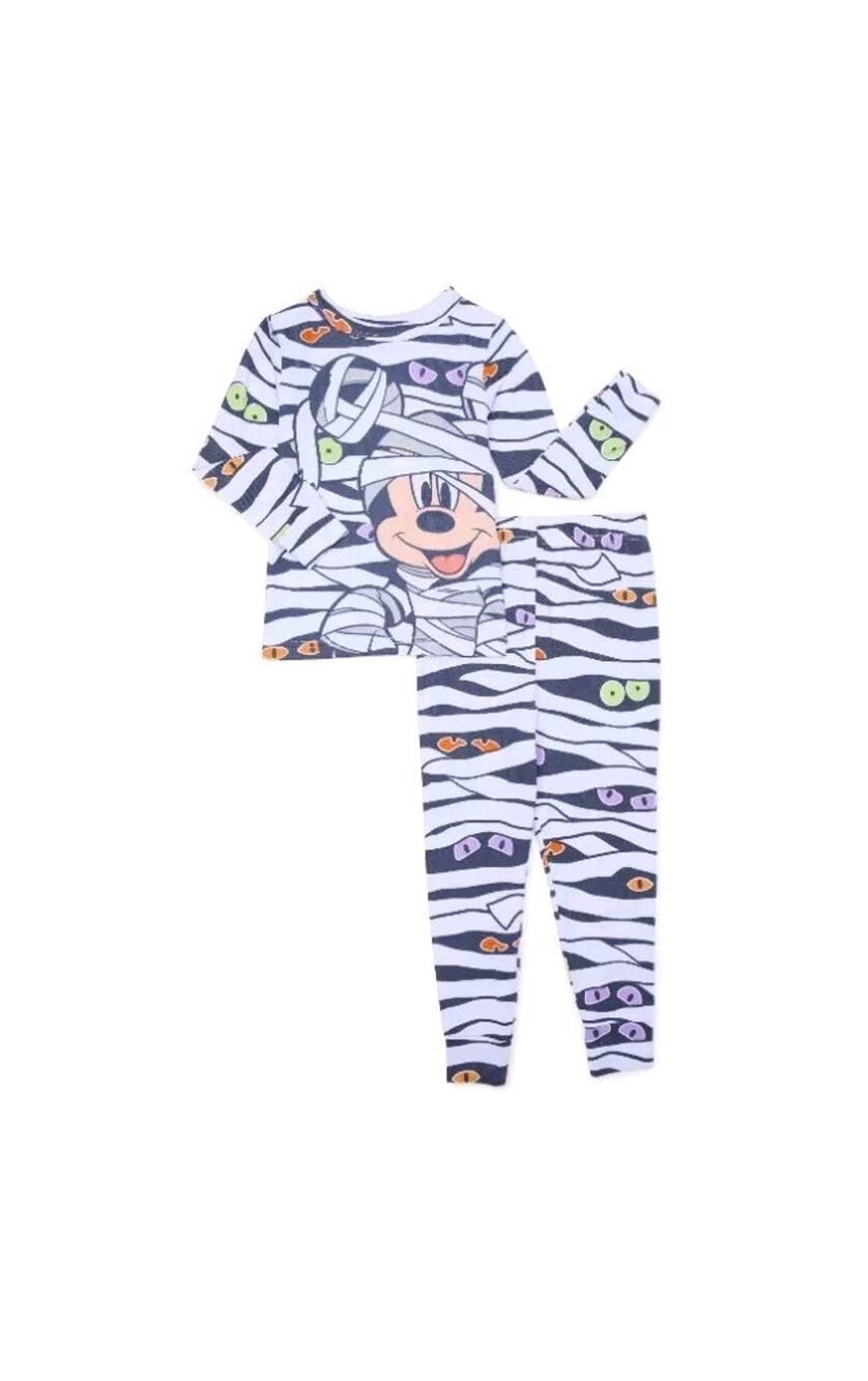 Mickey Mouse Halloween Glow In The Dark Pajamas, Long Sleeve, Size 12 Months